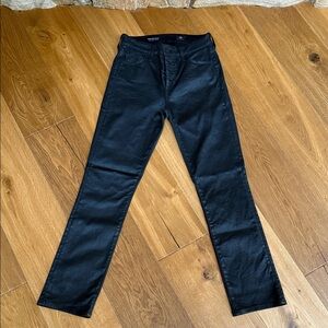AG Adriano Goldschmied Black Straight Leg Jeans
